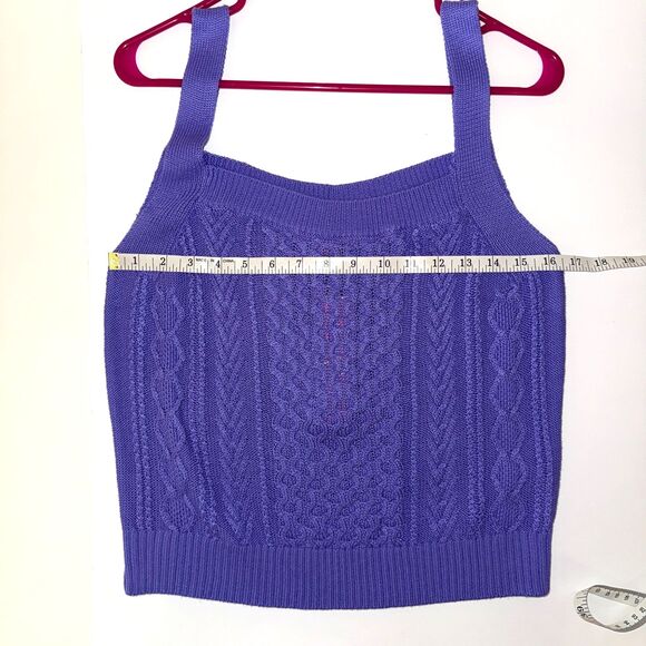 NWT Lilly Pulitzer Evanie Knit Tank Top Sweater Shirt Mystical Purple Violet L - Picture 7 of 13
